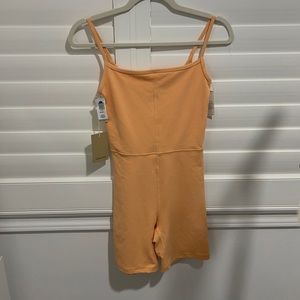 Aritzia divinity romper apricot